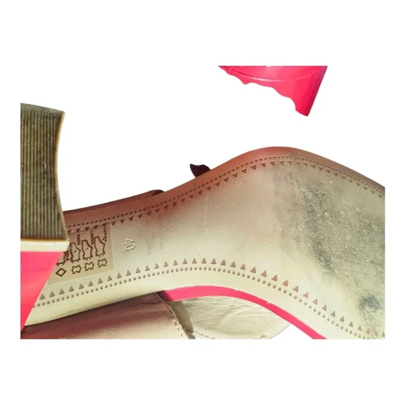 BARCA Heels Size Unknown Red and Beige - Picture 15 of 15